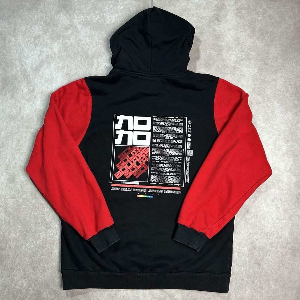 No No Square Hoodie The Boys YouTubers Color Block Pullover Size Large